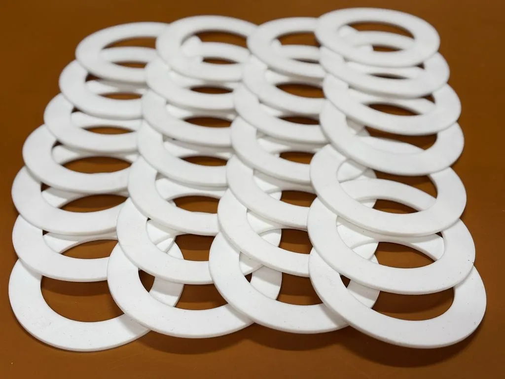Vòng gioăng teflon trắng xếp chồng